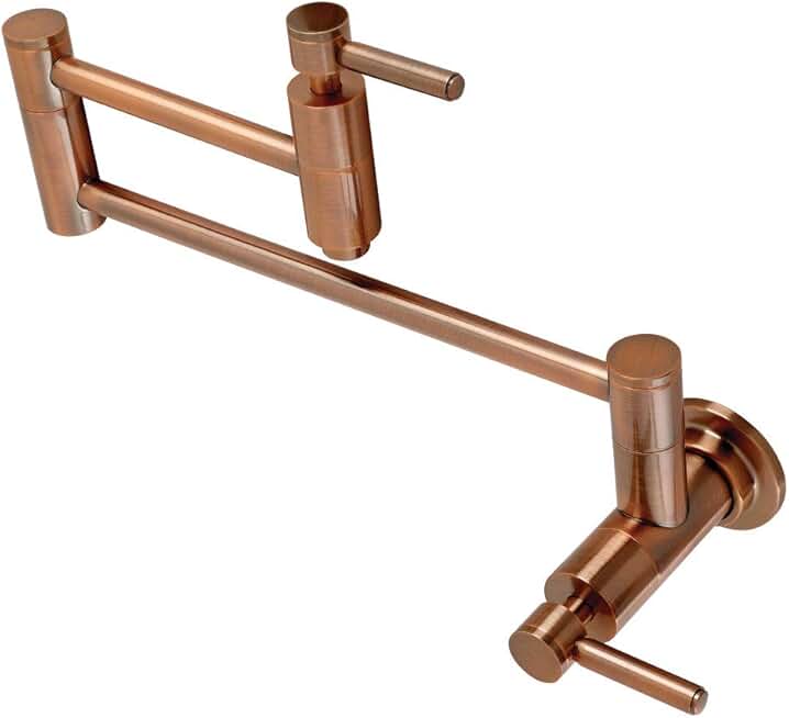 Kingston Brass KS810DLAC Concord Pot Filler, Antique Copper, 20 x 2.63 x 8.31