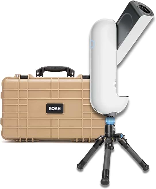 Vespera II Smart Telescope - Portable Astronomy Device with App Connectivity - Exploration Station - Fully Automated, and Ultra-Light Bundle with Protective Hard Case, and Tripod (3 Items)
