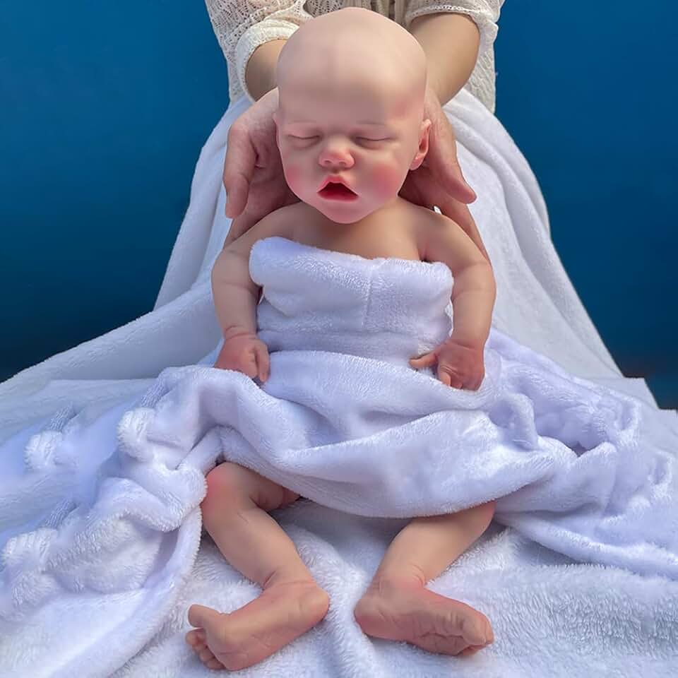 18 Inch Super Soft Full Silicone Reborn Doll Cuddle Baby Artist Painted Newborn Girl Fake Baby Anatomically Correct