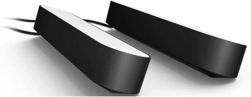 Philips Hue Smart Play Light Bar Base Kit, Black - White & Color Ambiance LED Color-Changing Light - 2 Pack - Requires Bridge - Control with App - Works with Alexa, Google Assistant and Apple HomeKit