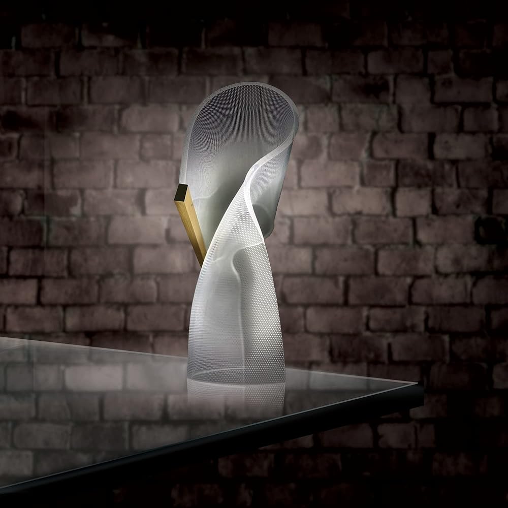 colsen Modern Table Lamp for Bedroom Living Room Gaming Room, Ambiance Color Ghost-Like, sculptural Source of Illumination.