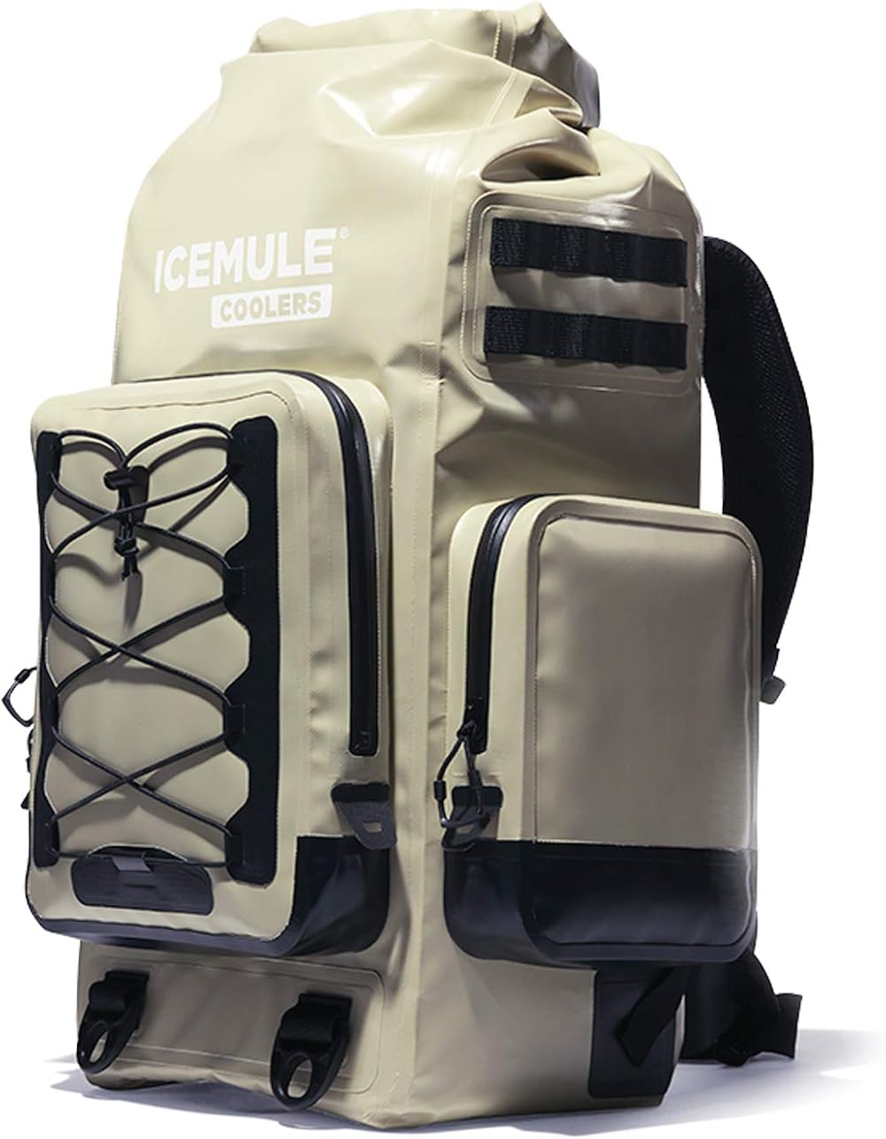 ICEMULE Boss Backpack Cooler – Padded Straps, 100% Waterproof, 24+ Hours Cooling, Soft Sided Cooler for Hiking, Camping & Picnics, 30 Liter, Fits 24 Cans + Ice, Sand