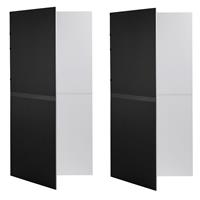 V-FLAT WORLD Foldable V-Flat, Set of 2, Black/White