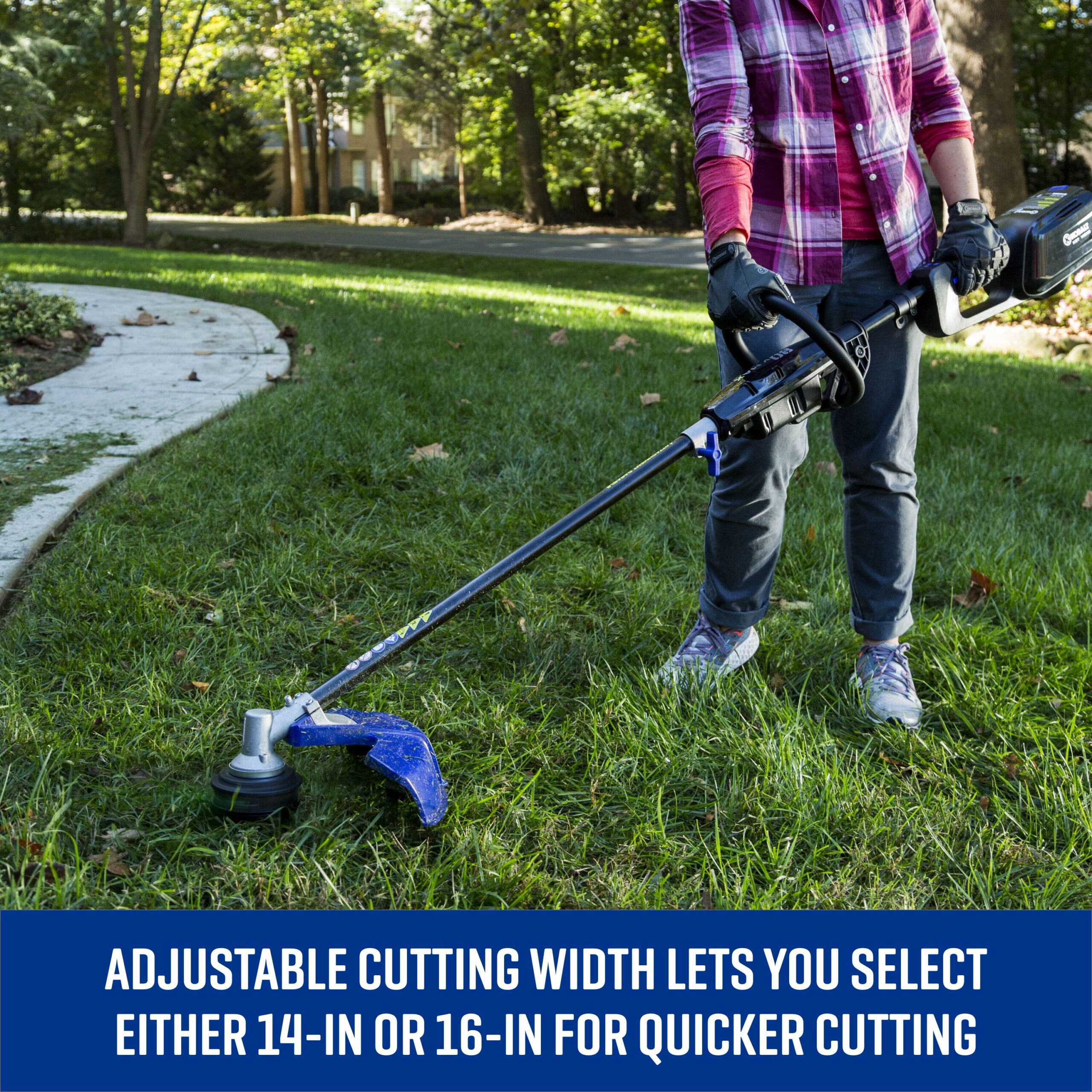 Kobalt 80-volt 16-in Straight Shaft Attachment Capable Battery String Trimmer (Battery and Charger Not Included)