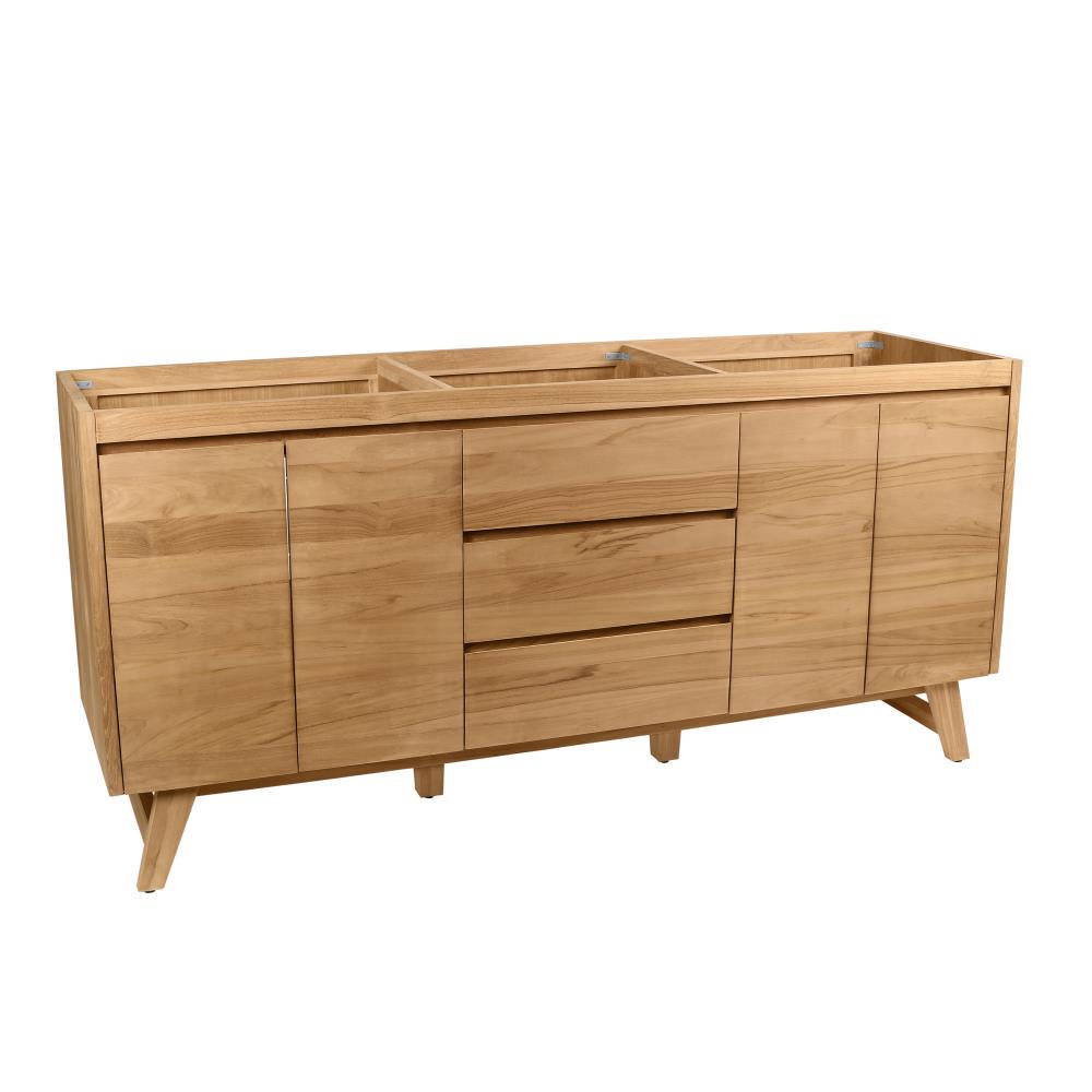 Avanity Coventry 72-in Natural Teak Bathroom Vanity Base Cabinet without Top