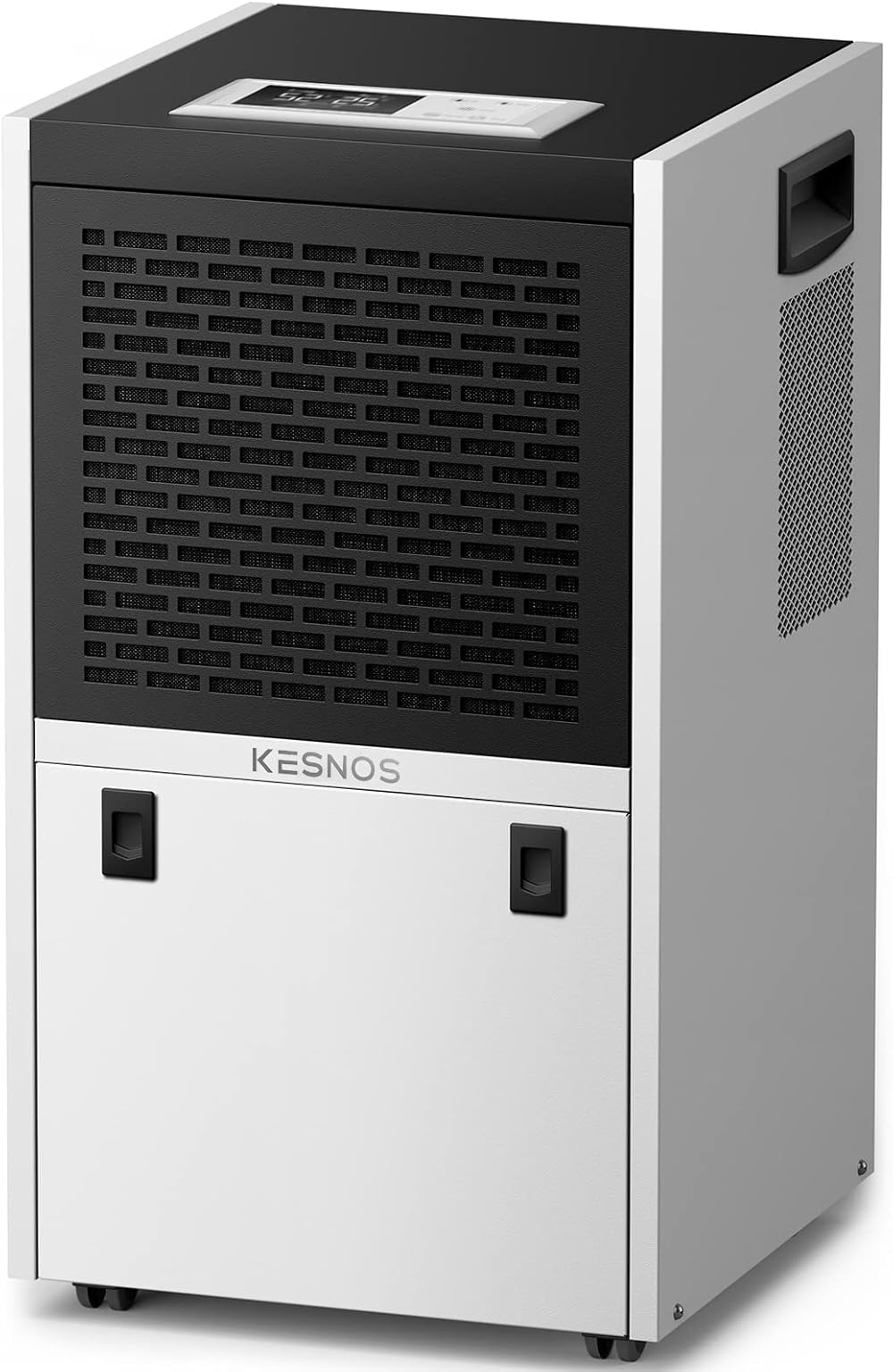 Kesnos 155 Pint Commercial Dehumidifier with 6.56 ft Drain Hose and 1.32 Gallon Water Tank for Space up to 7500 Sq. Ft - 24 Hr Timer Ideal for Basements, Industrial or Commercial Spaces and Job Sites