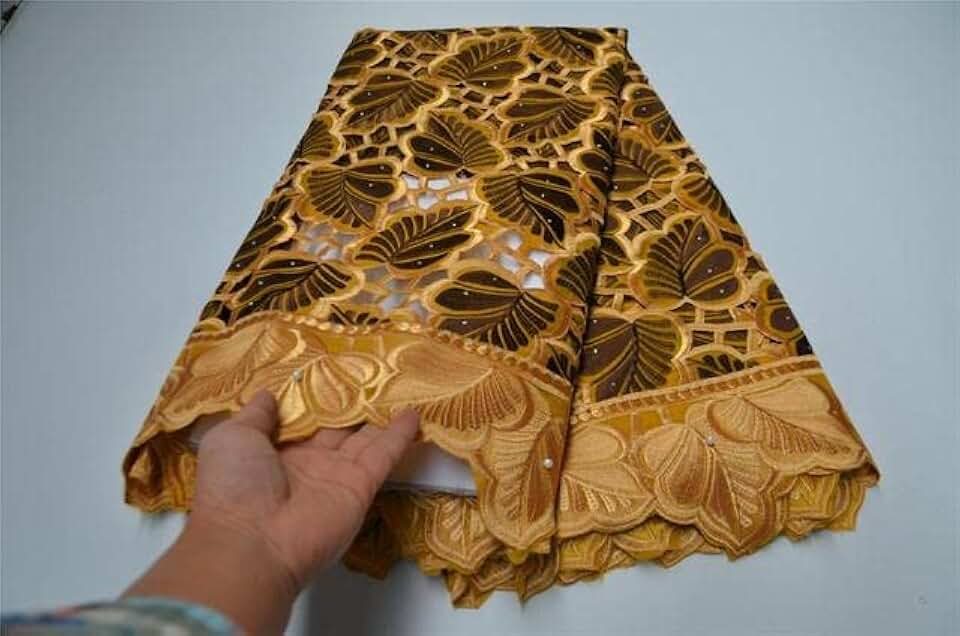 5 Yards 100% Cotton African Cotton Dry Lace Fabric Nigerian Lace Fabric Swiss Voile in Switzerland CLP-628