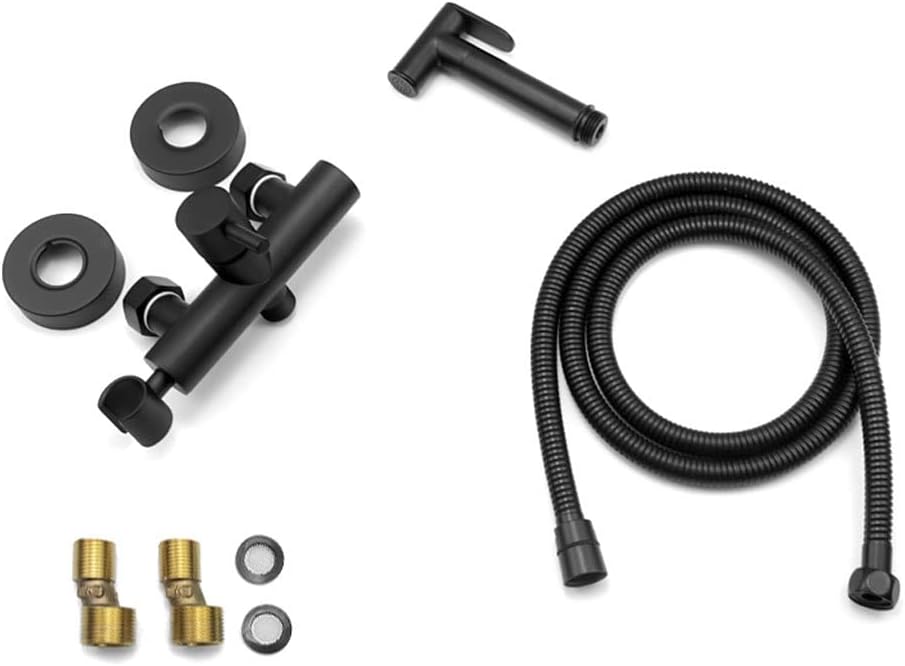 NMZAW-86 Brass Toilet Hot Cold Bidet Spray Handheld Diaper Set Bathroom Shower Portable Douche Kit(E)