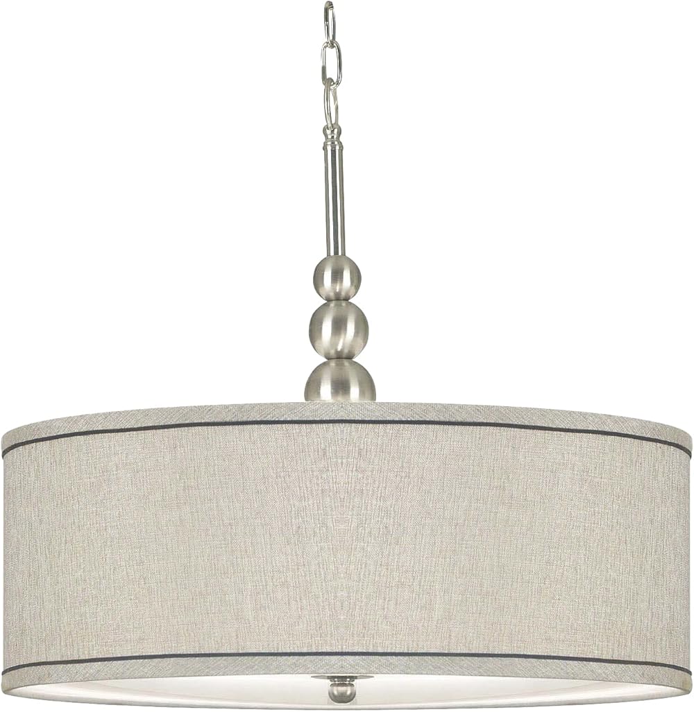 Kenroy Home Casual 3 Light Pendant ,20 Inch Height, 22 Inch Diameter with Brushed Steel Finish
