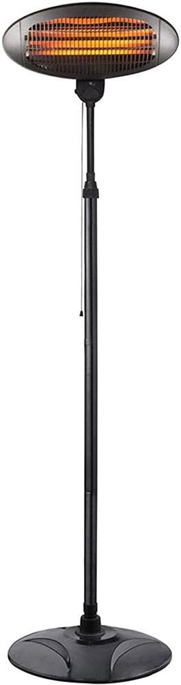 Outdoor Heating Outdoor Free Standing Patio Heater Waterproof Electric Heater Adjustable Heat Angle and Height Heater for Indoor Outdoor Black heaters for Patio (Size : 2000W)