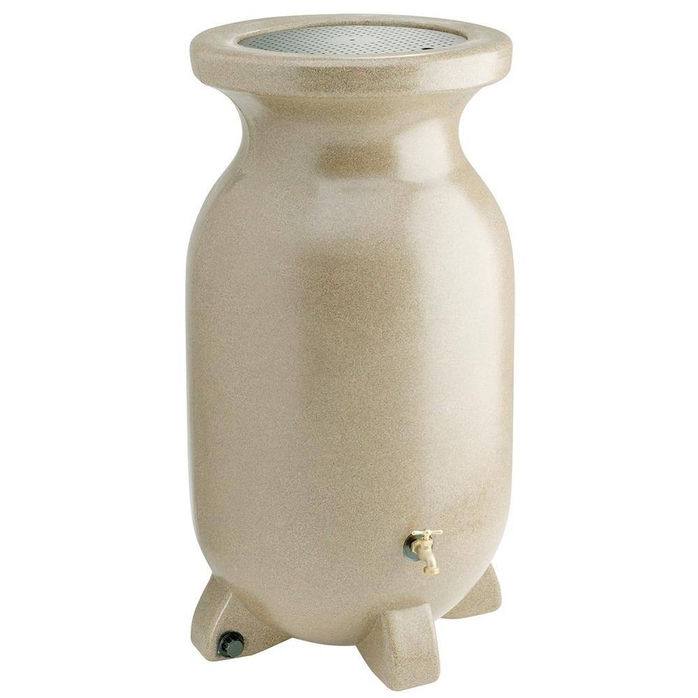 Koolatron RBSS-75 Koolscapes Stone-Look Rain Barrel 75 Gal. (285L) Beige, Eco-Friendly Gardening, Water Conservation