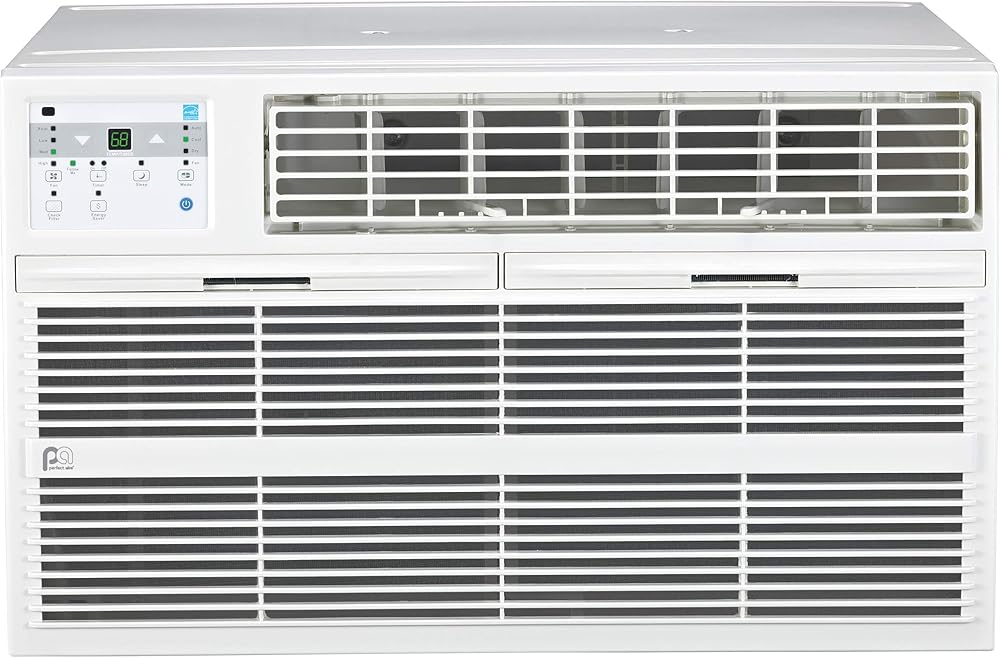 PerfectAire 4PATW12002 12,000/11,700 BTU Thru-The-Wall Air Conditioner with Remote Control, EER 10.5, 450-550 Sq. Ft. Coverage