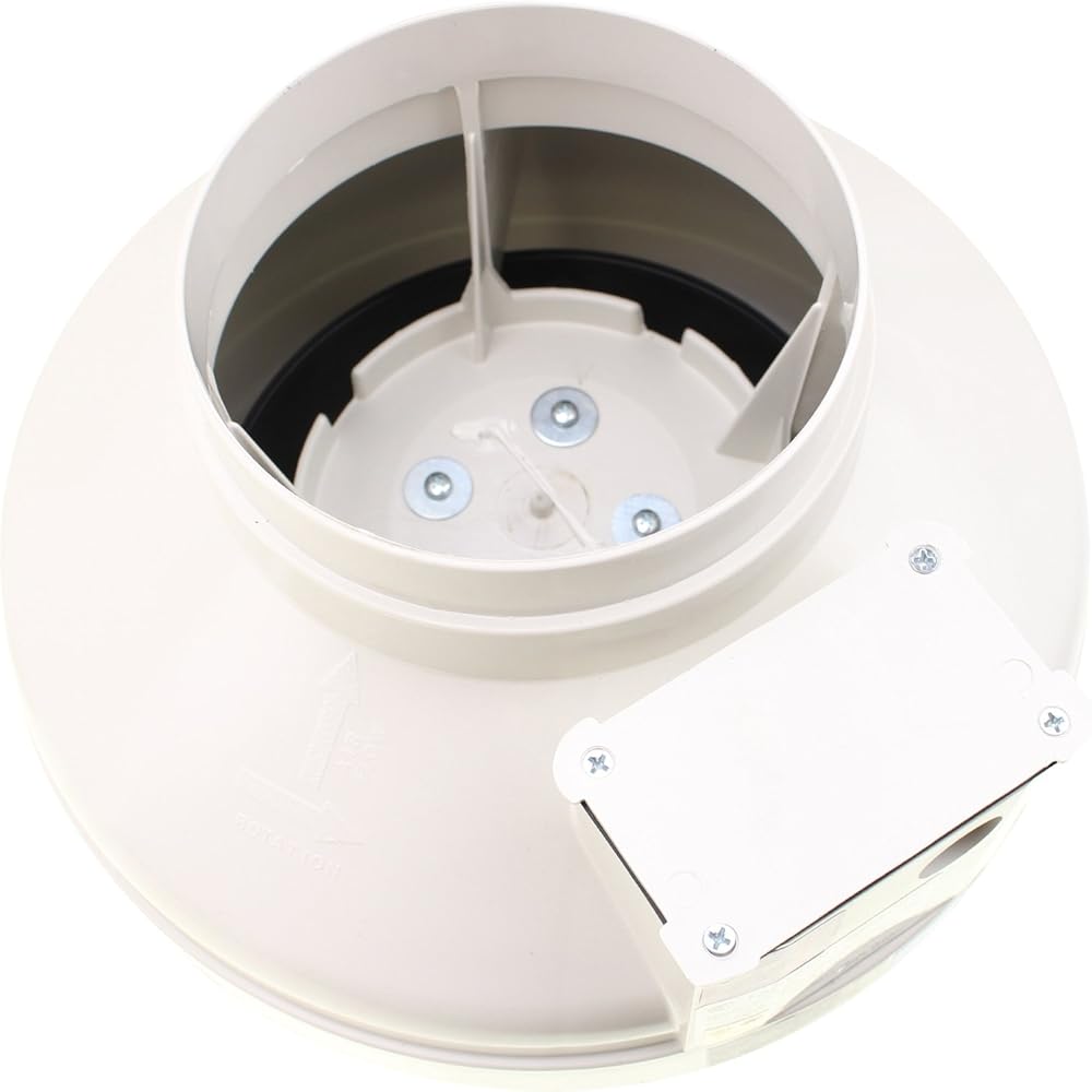 Fantech FR-150 In-Line Centrifugal Duct Fan, 6-Inch , White