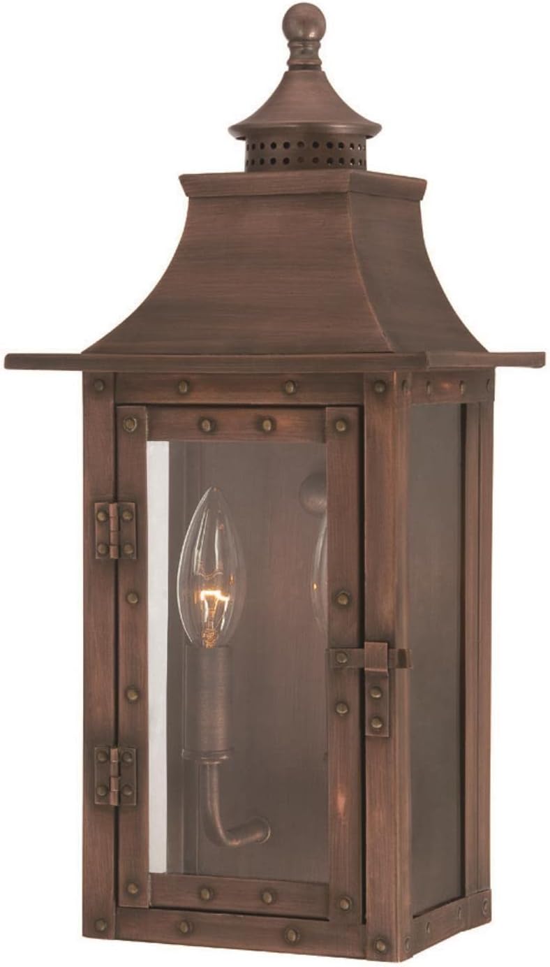 Acclaim 8302CP St. Charles Collection 2-Light Wall Mount Outdoor Light Fixture, Copper Patina (bulb is not included)