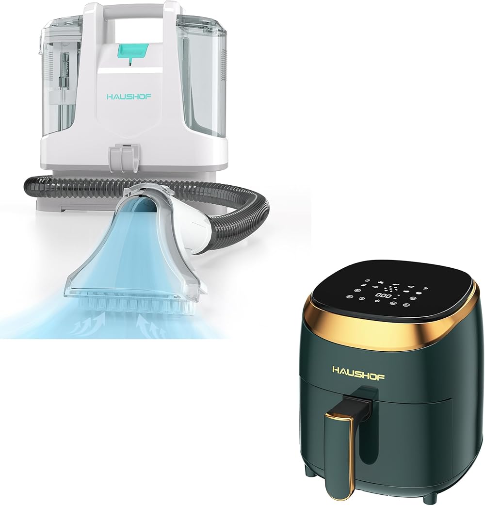 HAUSHOF Carpet Cleaner & Green Air Fryer