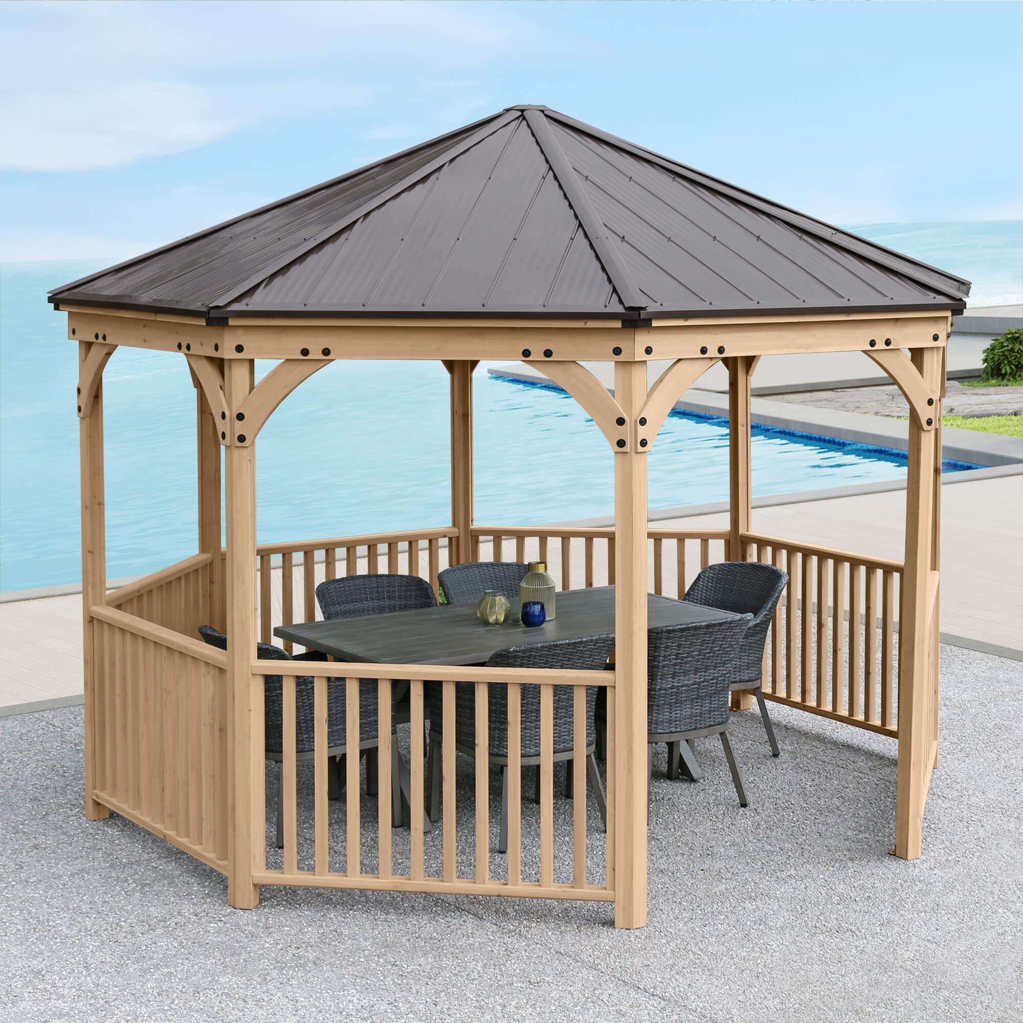 Yardistry 12 ft Meridian Octagon Gazebo