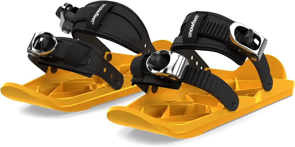 Snowfeet - Mini Short Ski Skates for Snow | Skis for Winter Shoes | Short Snowskates Snowblades Skiboards | The Real Original