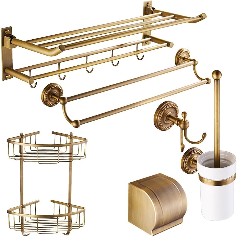All Copper Antique Towel Rack Storage Rack