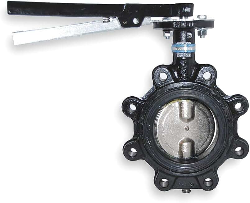 Butterfly Valve, Lug, 8 In, CI, Buna Liner