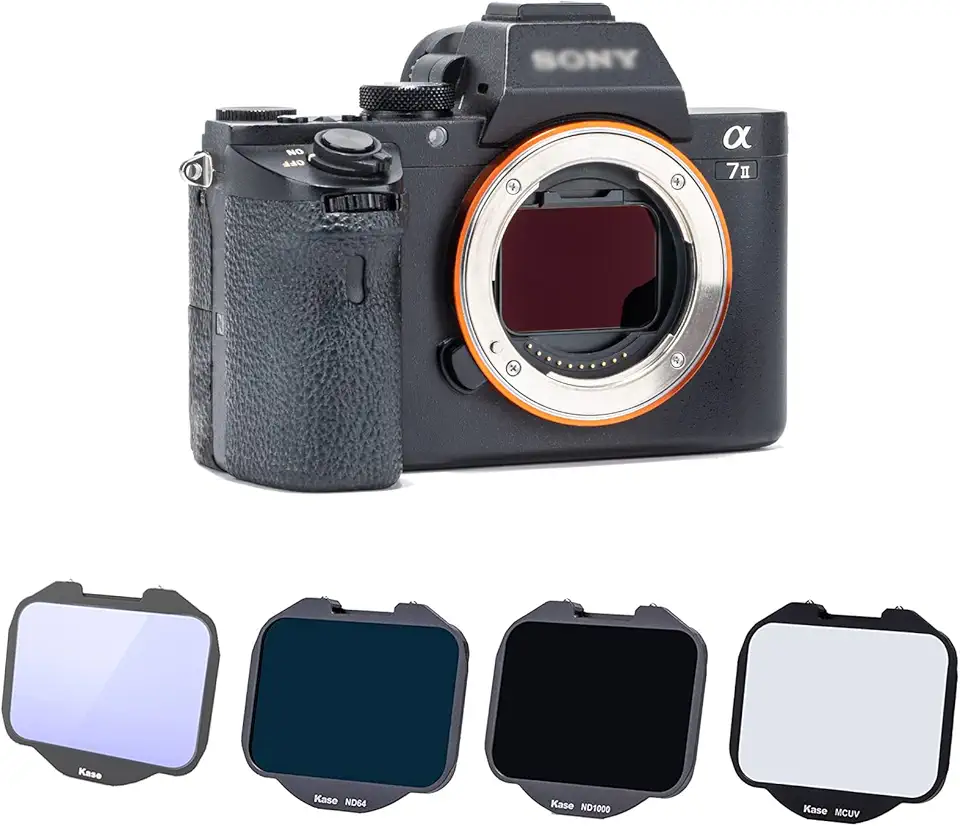 Kase 4 in 1 Clip-in Filter Kit MCUV + ND64 + ND1000 + Neutral Night Camera Filter Neutral Density ND Light Pollution Filters for Sony A7 A9 Series Alpha Mirrorless Cameras