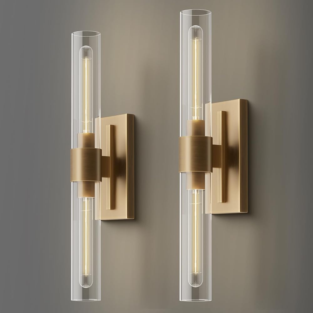 Brass Wall Sconces Set of Two 22.8
