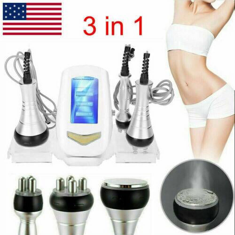 3in1 40K Cavitation Radio Frequency Beauty Machine, Multifunctional Body Slimming Skin Rejuvenation Home Use Spa Skin Care Tool