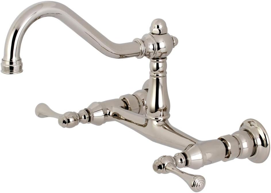 Kingston Brass KS3246BL Vintage Bathroom Faucet, Polished Nickel, 8.5 x 7.56 x 2.25