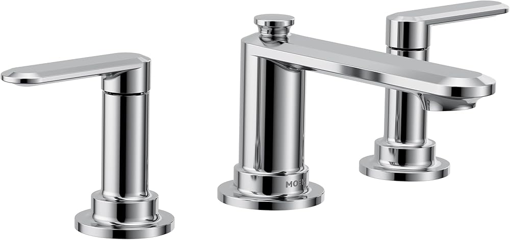 Moen TV6507 Greenfield Two-Handle Widespread Bathroom Sink Faucet, Chrome