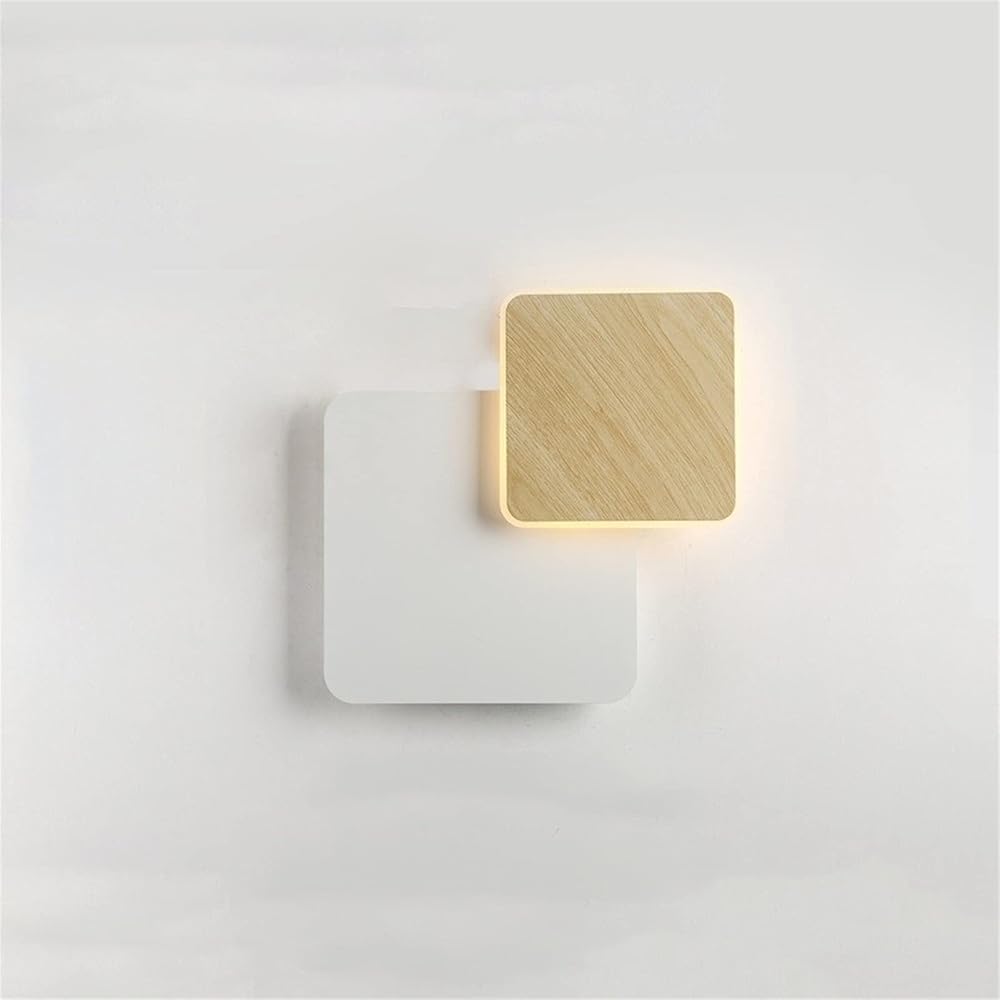European Wall Light - Modern Minimalist Square LED Wall Lamp Bedroom Bedside Reading Wall Light 7W Die-cast Aluminum - Warm White 11W Children's Room Office Decoration Adjustable Rotate Wa ，Lighting