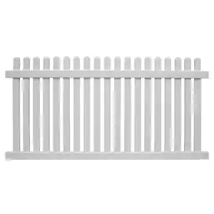 Weatherables Provincetown 3 ft. H x 8 ft. W White Vinyl Picket Fence Panel Kit