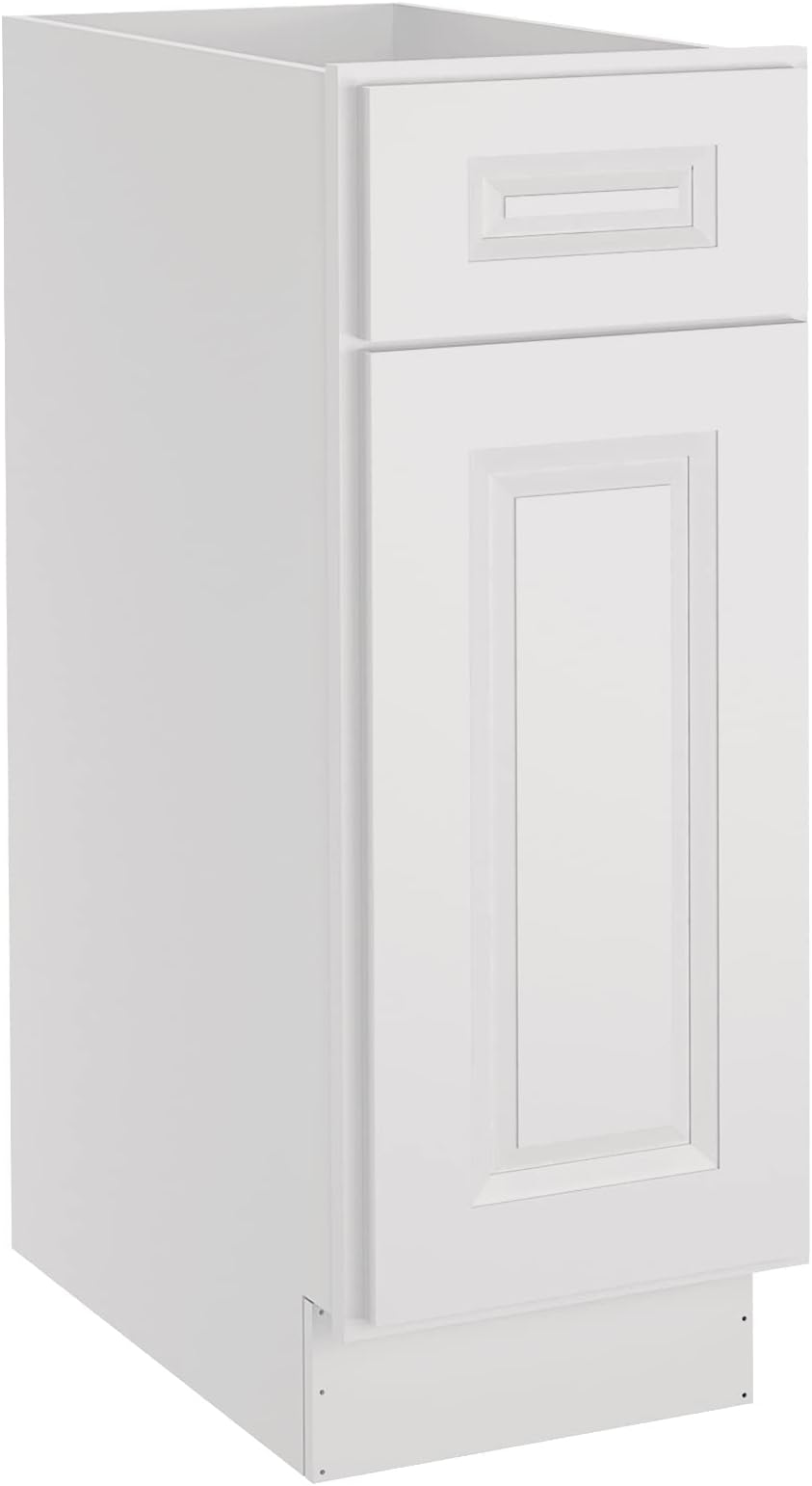 LOVMOR Kitchen Base Cabinets, Sideboard Storage Cabinet, Entryway Cabinet with 1-Drawer & Adjustable Shelf, 12