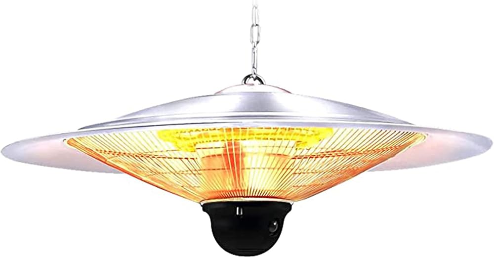 NaoSIn-Ni Outdoor Patio Heater Ceiling Mount Electric Heater, Remote Outdoor Heater Infrared Carbon Tube Portable Heater, Weatherproof