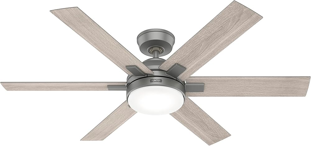 Hunter Fan Company 51878 Georgetown Ceiling Fan, Matte Silver, 52