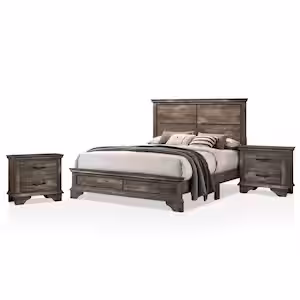 Furniture of America Ragena 3-Piece Gray King Bedroom Set