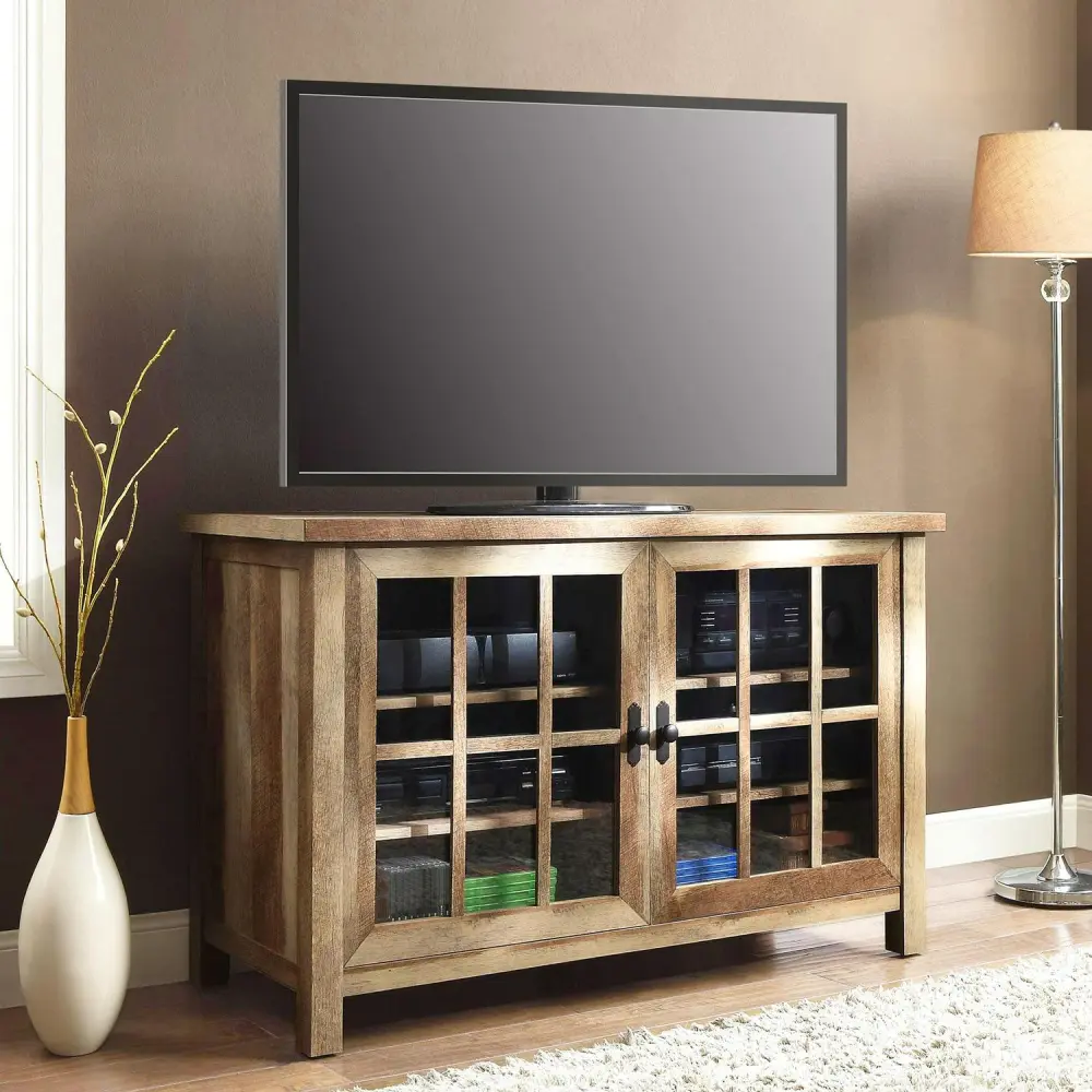 Better Homes and Gardens Oxford Square TV Stand for TVs up to 55 , Rustic Brown