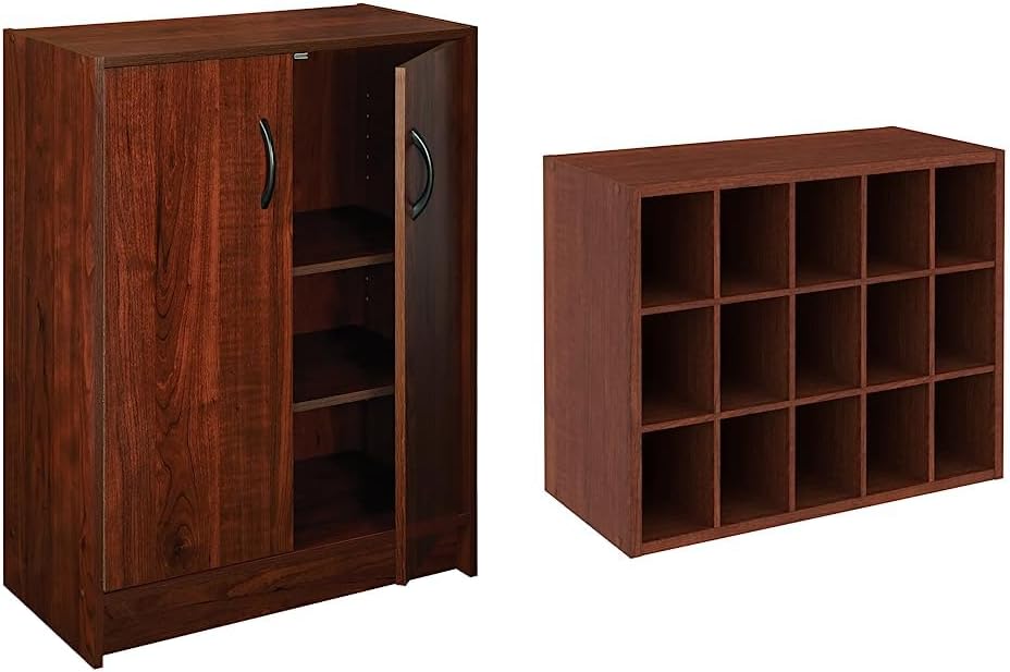 ClosetMaid Dark Cherry Stackable Storage Organizers (1307 + 15 Cube)