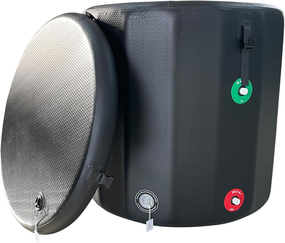 Portable Cold Plunge Tub with Lid, Ice Bath Tub for Athletes, Water Chiller Compatible, Ice Tubs for Cold Plunge Inflatable Cold Plunge Bath 39