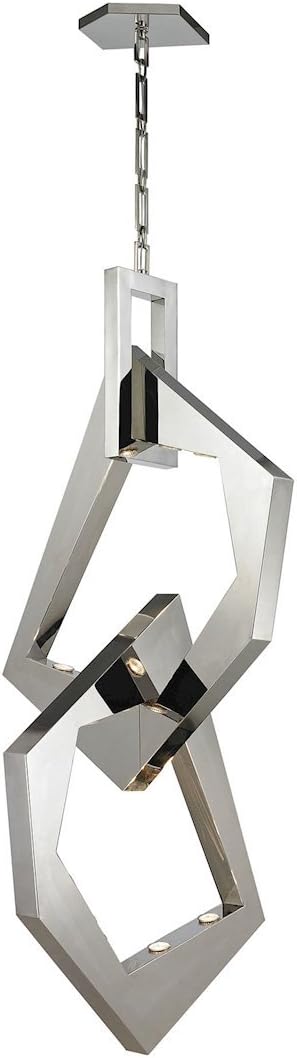 31571/12 Pendant Light, Polished Nickel, Polished Stainless Steel