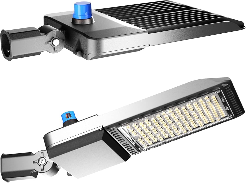 420W LED Parking Lot Lights 63000LM Parking Lot Light with SlipFitter Mount, IP65 5000K Dusk to Dawn Photocell Outdoor Commercial Area Lighting for Roadways - 2Pack