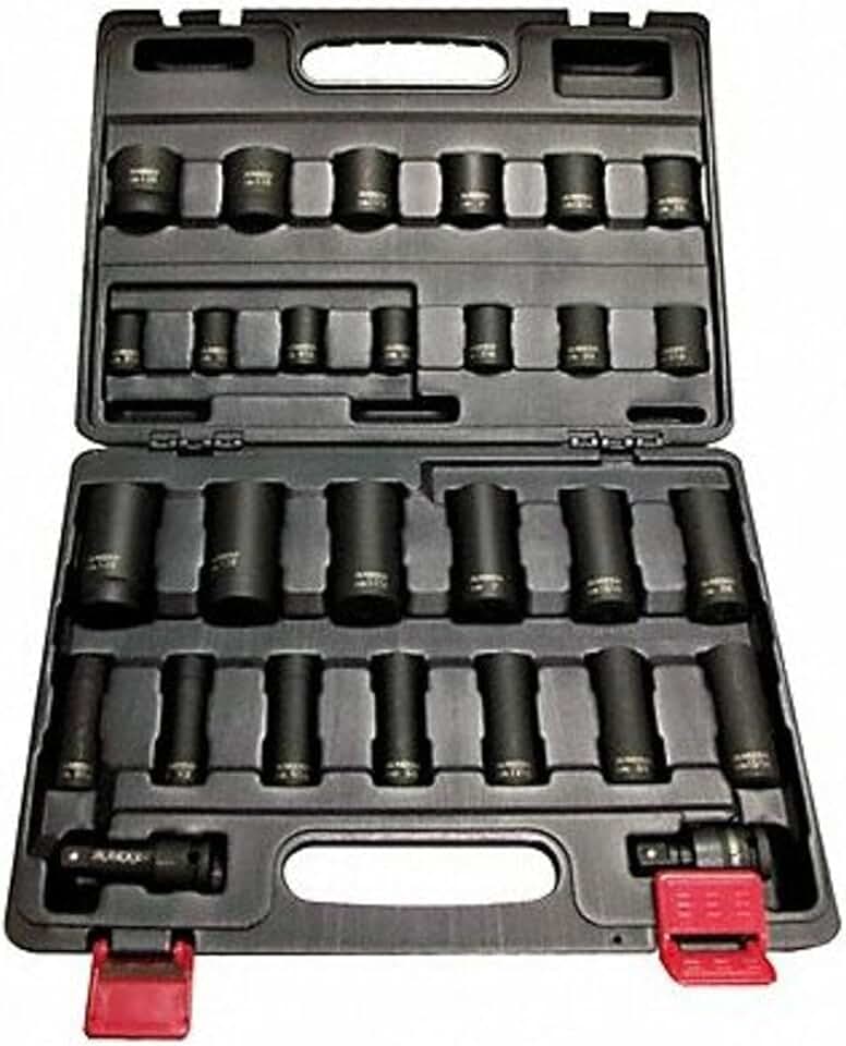 WestWard Tools Impact Socket Set, 1/2