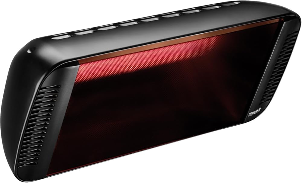 66 Black Infrared Electric Outdoor Patio Heater, Wall Mounted Comes with 6' 120V Plug-in Cord and Inline Switch(1500W) Water Resistant for Residential and Commercial Use