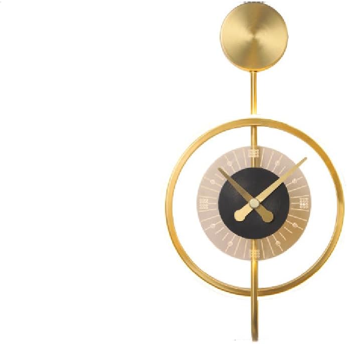 Modern Acrylic Wall Clock with LED Scandinavian Modern Art New Bedside Full Copper Lamps and Lanterns Simple Light ，3 Color Lighting Night Lamp，Wiring Wall Clock Wall Lamp