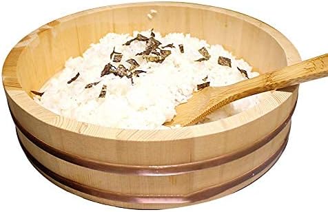 12 Size Japanese with Copper Banding, Sushi Rice Mixing Tub Home Kitchen Serving Tool,42x10cm, Large