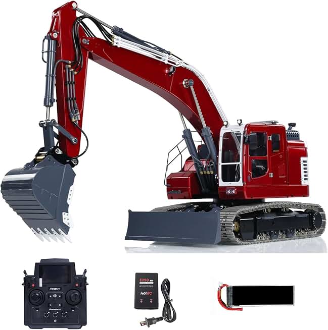 LESU 1/14 RC Hydraulic Excavator ET26B Pl18Ev RTR Remote Control Connector Quick Smoke Unit Light Sound System Diggers Model