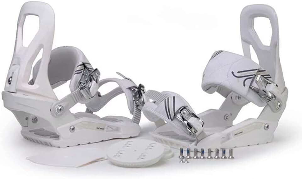 Mini Ski Skates - Outdoor Adjustable ski Shoes Hiking Snowshoes Snow Shoes Ski Skates for Men and Women,Lightweight Snowshoes,Ski Equipment（White） (Color : Large)