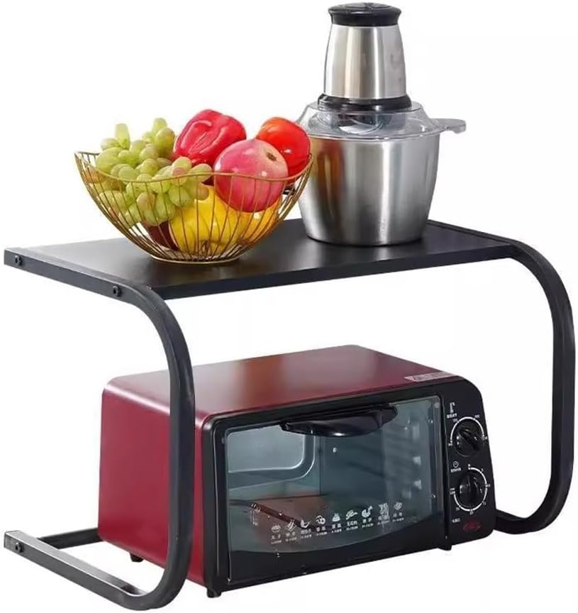 Metal Microwave Oven Rack, Heavy Duty Stand Kitchen Counter Top Organizer, U-Shaped Multifunctional Kitchen Countertop Storage Rack, for Home Storage Coffee Maker, Stand Mixer, and Blender