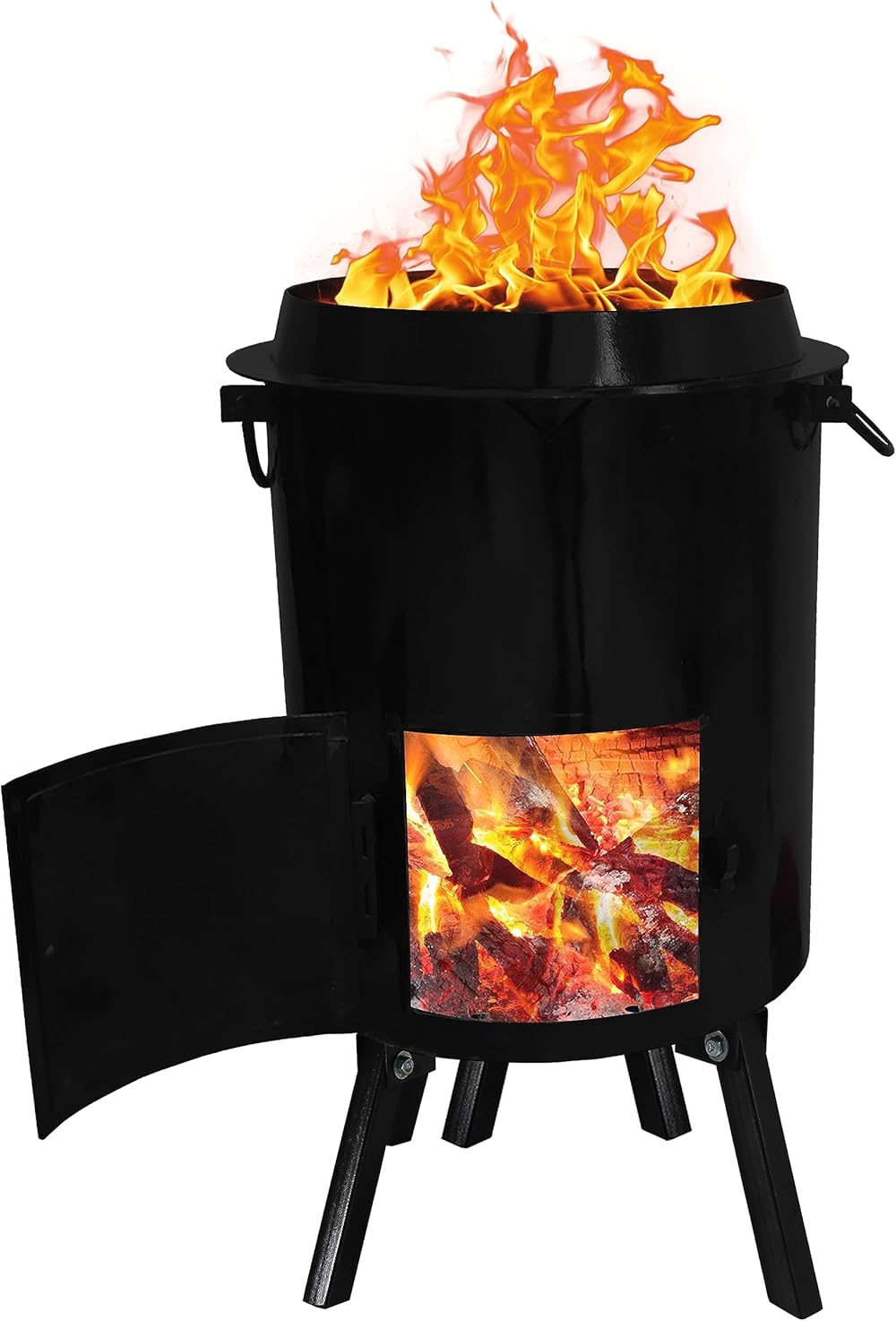 Simond Store - Wood Fire Uzbek Kazan Oven for Making Plov Pilaf Lagman Shorpa,14-16 inch Diameter, Heavy Duty Steel Qazan Cauldron Duch Oven, Medium & Large Cauldran Capacity 8 L to 18 Ltrs……