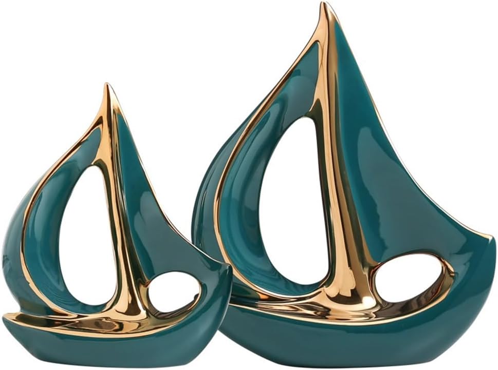 Sailboat Decoration Home Wine Cooler TV Cabinet Office Ceramic Decoration Crafts