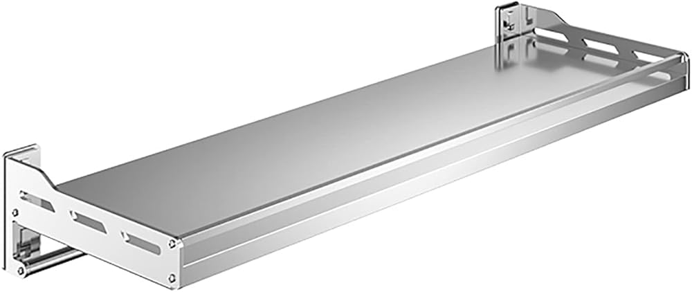 304 Stainless Steel Spice Rack,Wall Mount Floating Kitchen Spice Rack Save Space Hanging Spice Shelf For Kitchen Bathroom(Size:80cm,Color:silver)