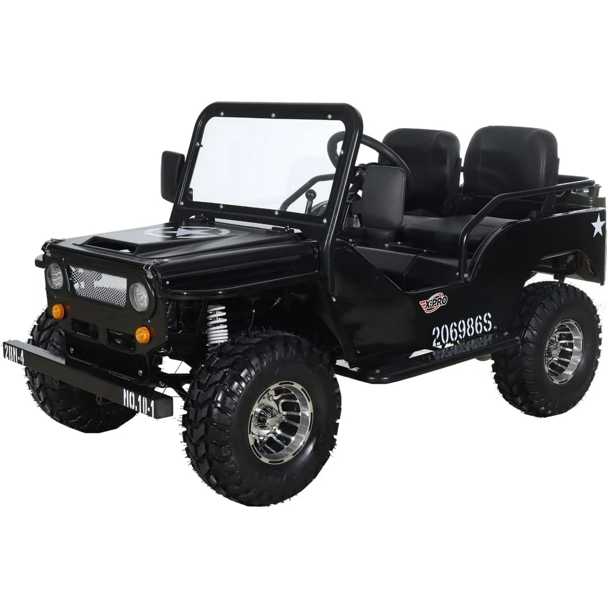 X-Pro 125cc Jeep Go Kart, 3-Speed Semi-Automatic Transmission w/Reverse, Big 18